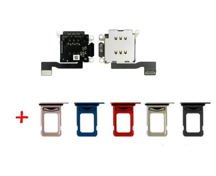 Conector para reader de SIM com bandeja de cartão SIM para iPhone 13 13 pro 13 pro max, conector duplo com flexível e bandeja