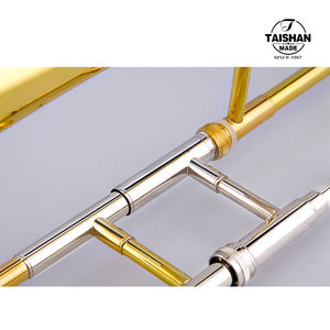 Trombón Alto de Latón Amarillo <span class=keywords><strong>para</strong></span> <span class=keywords><strong>Principiantes</strong></span> y Profesionales, con Campana de Latón en Tono Bb - Product Image 5