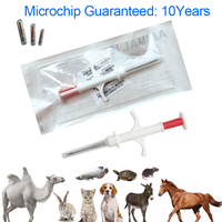 Microchip RFID de Biovidrio Implanteable de 134.2khz, 1.4x8mm, Fdx-b, Etiqueta de Identificación Animal, Transpondedor con Jeringa para Mascotas, Perros, Gatos, Peces
