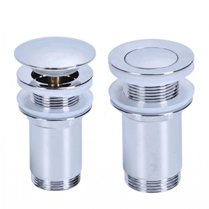 Robinet de vidange de lavabo moderne en chrome G1-1/4 avec valve clic-clac à ressort et <span class=keywords><strong>bouchon</strong></span> pour salle de bain - Product Image 5