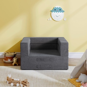 Giường du lịch đa năng 3 trong 1 cho trẻ nhỏ, có thể chuyển đổi thành ghế sofa, giường nằm di động cho bé gái và bé trai, chất liệu mút hoạt tính và vỏ bọc có thể giặt được - Product Image 2