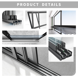 Fenêtres coulissantes modernes en aluminium SUNGYE à rupture de pont thermique, insonorisées, double vitrage, du sol au plafond, avec moustiquaire - Product Image 4