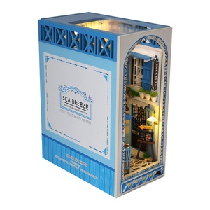 Puzzle <span class=keywords><strong>3D</strong></span> Maison Miniature DIY Transfrontalier, Serre-livres Modèle de Maison à Assembler Soi-même, Jouet Créatif, Cadeau d'Anniversaire, Boîte de Rangement pour Meubles - Product Image 5