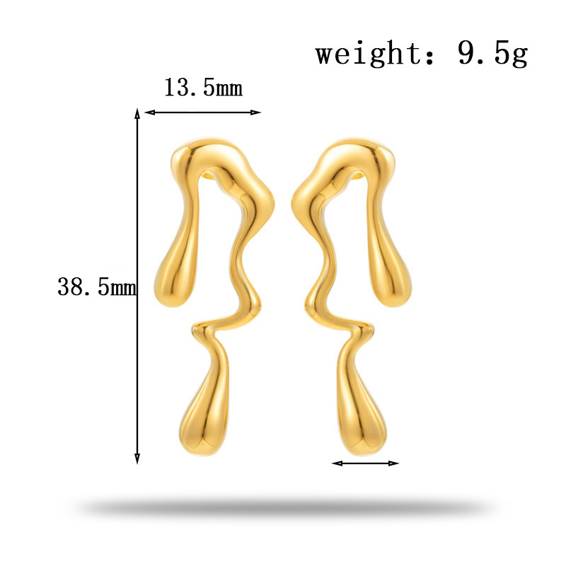 Lava drop earrings gold