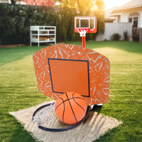 Planche de basket-ball réglable pour sports d'intérieur avec balle en PVC de 10cm Autres jouets gonflables en plastique durable