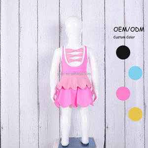 <span class=keywords><strong>Abito</strong></span> da yoga in nylon personalizzato 2025 per ragazze e bambine, gonna sportiva senza maniche a tinta unita con bordo smerlato, personalizzabile in fabbrica - Product Image 3