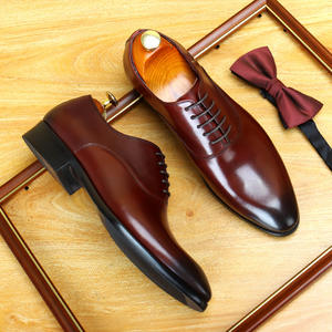 Luxurious Custom-made Suit of English Leather Formal Business Shoes with Handcrafted Square Toe <b>Caps</b> Anti-Slippery - Product Image 6