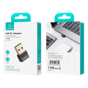 USAMS Mini BT Bluetooths 5.3 Wireless Receiver <strong>Dongle</strong> USB Adapter 204G WiFi <strong>Bluetooth</strong> Wireless Adapter for Laptop - Product Image 6