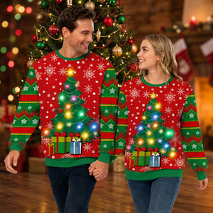 Pull de Noël moche personnalisé en tricot pour femme, drôle, pour la famille, avec logo frontal, 100 % acrylique - Product Image 2