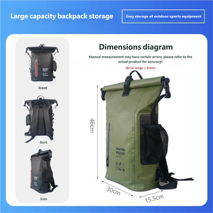 Bolsa Impermeable de PVC Personalizada para Mujer y Hombre, para Picnic, Camping, <span class=keywords><strong>Rapel</strong></span>, de 20-36L, Estilo Vintage, con Cierre de Cordón, Plegable, para Viaje - Product Image 5