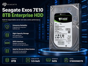 Pour disque dur d'entreprise Seagate Exos 7E10 ST8000NM017B 8 To, 3,5 pouces SATA 6 Gb/s 7200 tr/min CMR, disque dur de serveur - Product Image 3