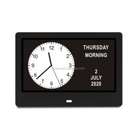 Table de bureau murale écran LCD numérique WiFi démence Alzheimer personnes âgées réveil 7 "pouces avec prévisions météorologiques