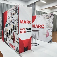 Support pliable en aluminium pour toile de fond en tissu par sublimation, stand portable pour exposition, stand d'exposition pour événements