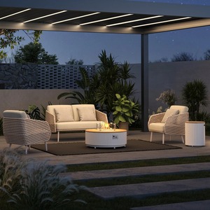 Pérgola <span class=keywords><strong>de</strong></span> Aluminio Resistente al Viento <span class=keywords><strong>de</strong></span> Alta Resistencia con Planos <span class=keywords><strong>de</strong></span> Ingeniería para <span class=keywords><strong>Permiso</strong></span>, Ecológica, para Uso en Exteriores y Balcones - Product Image 1