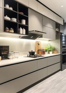 Set di Mobili da Cucina di Alta Gamma con Mensole Aperte per Villa, Penthouse e Showroom - Product Image 4