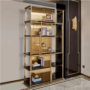 EX631 Meuble à vin commercial de luxe sur pied avec porte-verres en acier inoxydable pour cave à vin - Product Image 2