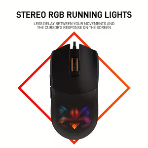 Jedel gm1320 màu đen có dây USB Chuột chơi game Ergonomic Quang Máy Tính Game Thủ Chuột RGB cho PC máy tính xách tay Trọng lượng nhẹ 7200DPI 6D - Product Image 5