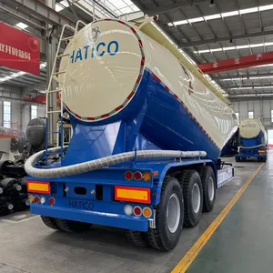 Remolque de camión cisterna a granel seco 43cbm para transporte de polvo de cemento