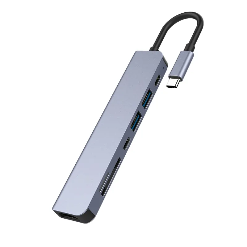 USB-концентратор 7 в 1, USB Type-C, HDMI, 4K, TF/SD