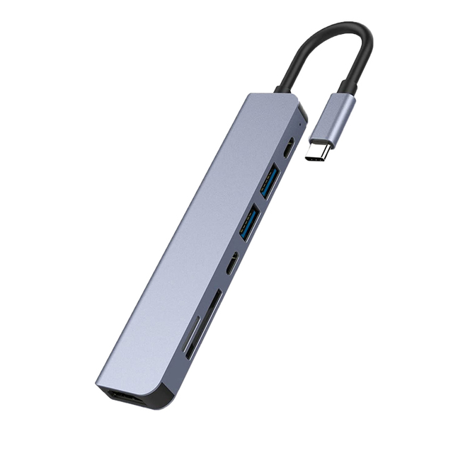 Type C to HDMI Hub HDMI 4K TF/SD Reader PD Adapter 7 in 1 USB TYPE C Hub for Macbook,USB C Docking Station