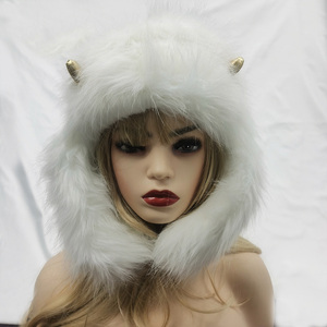 Gorro de aviador de punto para <span class=keywords><strong>mujer</strong></span>, estilo trapper, con orejeras, cálido para <span class=keywords><strong>invierno</strong></span>, forrado de sherpa, de felpa suave, informal, para exteriores, al por mayor - Product Image 5