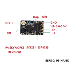 Prix de gros BAYCK ELRS 915MHz/2.4GHz Nano ExpressLRS avec prise en charge de la mise à niveau Wifi de l'antenne de type T pour accessoires de drones RC - Product Image 2