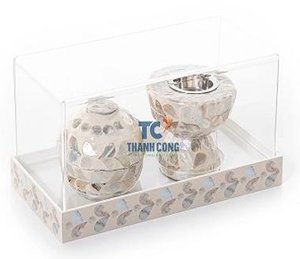 Encens Bakhoor Buner de style arabe de qualité supérieure avec plateau et boîte incrustés de Thanh Cong - Product Image 5