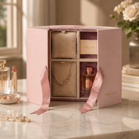 Boîte cadeau personnalisée à double porte avec nœud papillon pour rouge à lèvres, parfum, bijoux, vente en gros, acheteurs OEM