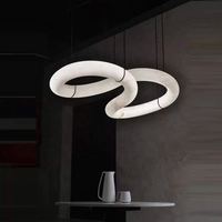 Luminaire suspendu en albâtre de forme moderne pour hôtel, villa, luxe, plafond infini, avec télécommande