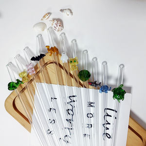 Wiederverwendbare Glasstrohhalme Umweltfreundlich und Tierserie für Bar-Glas-Trinker Großpackung - Product Image 2