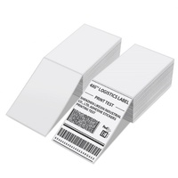 Label Pengiriman Thermal Perforated Fanfold 4" X 6" 2000 Lembar, Sampel Gratis, Promo Panas, untuk Printer Desktop