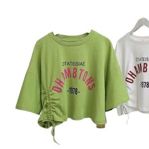 Venta al por mayor 2023 Streetwear camisetas mujeres de manga corta moda Sexy Top camiseta señoras Crop <span class=keywords><strong>Tee</strong></span> ajustado camiseta - Product Image 4