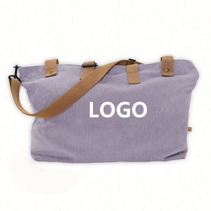 Sac de week-end personnalisé en velours côtelé, sac de voyage, sac de nuit, bagages en velours côtelé - Product Image 4