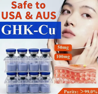 Prix d'usine 50mg GHK-Cu Peptides de Cuivre Poudre Lyophilisée Pureté 99% Tripeptide de Cuivre Bleu