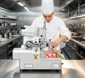 FUCHUANGUI Trancheuse Électrique Commerciale Automatique <span class=keywords><strong>de</strong></span> 10 Pouces pour Viande Congelée, Rouleaux <span class=keywords><strong>de</strong></span> Mouton et Rouleaux <span class=keywords><strong>de</strong></span> Bœuf - Product Image 1