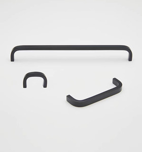 Hot Sale Solid Brass Kitchen Cabinet Handle C U Shaped Bronze Black <strong>Gold</strong> Brushed Nickel Wardrobe Door Handles - Product Image 3