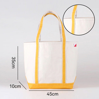 Sac fourre-tout en toile personnalisable et recyclable pour le shopping, imprimé sur mesure, en toile de coton avec empiècements, poche et fermeture éclair