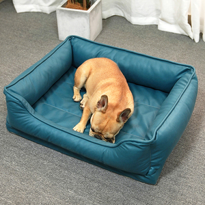 Cama para Perros Lavable a Máquina, Cama Extra Resistente con Laterales Reforzados, Tejidos Vintage de Cuero Sintético, Camas para Perros - Product Image 2