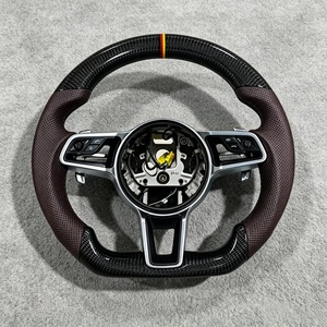 Volante de Fibra de Carbono Más Vendido, Compatible con <span class=keywords><strong>Porsche</strong></span> Panamera, Macan, Cayenne, 718, <span class=keywords><strong>911</strong></span>, 918, 958, 970, Carrera, Boxster, Cayman - Product Image 1