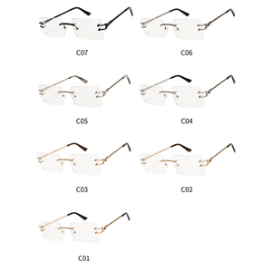 Kính mắt không gọng kim loại bán chạy nhất, khung bền, không viền, 3 mảnh dành cho nam - Product Image 6