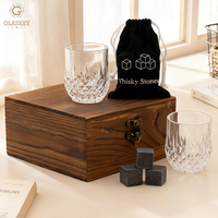 Ensemble de verres à whisky Coffret cadeau Pierres à whisky bourbon Coffret cadeau avec pierres à whisky rafraîchissantes Verres à boire pour hommes