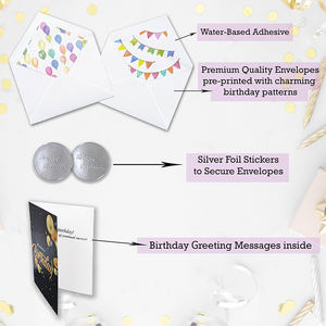 Biểu tượng tùy chỉnh in ấn Hạnh Phúc sinh nhật gấp thiệp chúc mừng số lượng lớn văn phòng kinh doanh phong bì nghệ thuật cá nhân loại giấy - Product Image 3