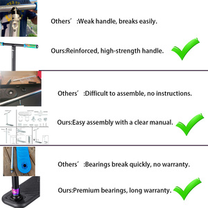 Spaceflip AL6061-T6 thanh diễn viên đóng Thế <span class=keywords><strong>Trampoline</strong></span> Scooter Đen whirlwind thiết kế với bền không có bánh xe bọt sàn Pro trampolines - Product Image 6