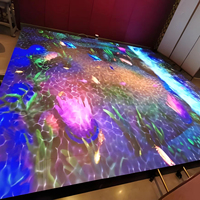 Pantalla LED Interactiva para Pista de Baile Digital a Todo Color para Interiores, Resistente al Agua, P2.9 P3.9, Loseta LED para Escenario, Pantalla para Bodas