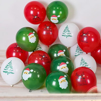 Ballons de Noël en latex de 10 pouces, ensemble décoratif épaissi, thème Père Noël et sapin de Noël, décoration pour influenceurs, vente en gros