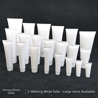 Tubes souples cosmétiques vides en gros, blancs, de 3 ml, 5 ml, 10 ml, 20 ml, 30 ml, 50 ml, 100 ml, pour crème pour les mains et lotion de voyage