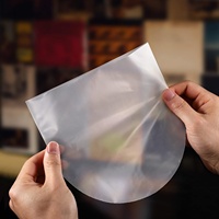 Pochette intérieure pour disques vinyles LP, fond rond, antistatique, forme en U, couverture de disque intérieure transparente, pour collections de disques