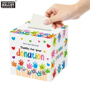 กล่องข้อเสนอแนะออกแบบกล่องบริจาคกล่องข้อเสนอแนะกระดาษแข็งการกุศล