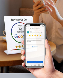 Tùy chỉnh trong suốt Acrylic đứng với NFC nhà hàng menu <span class=keywords><strong>Google</strong></span> xem xét mã QR kiểm soát truy cập thẻ - Product Image 4