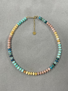 INS Style gros Beachy vacances lisse Rondelle coloré pierres précieuses perles colliers mode à la main première fête <span class=keywords><strong>des</strong></span> mères <span class=keywords><strong>bijoux</strong></span> - Product Image 4
